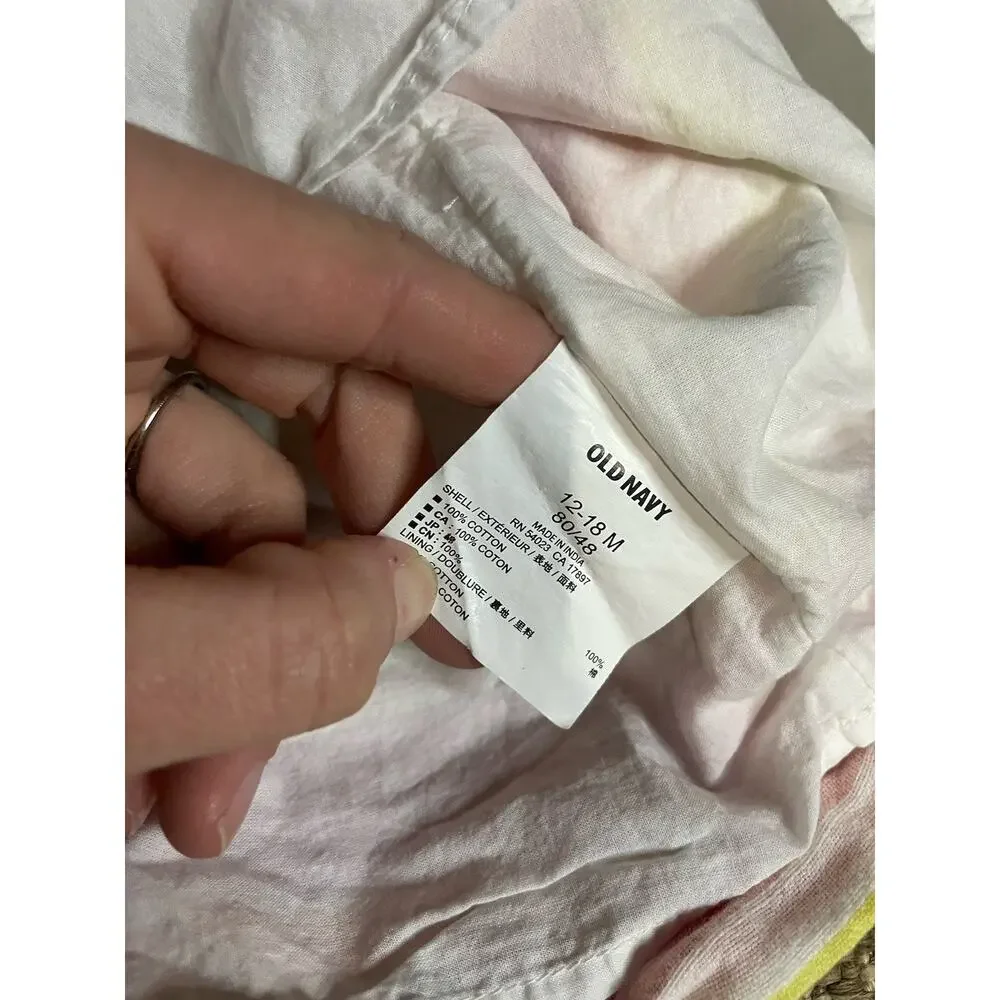 Old Navy Spring Toddler Dress Size 12-18 Striped Print‎ Sundress